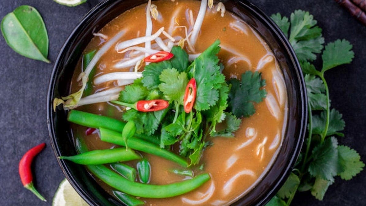 Veggie Tom Yum Soup - Canh Chua Tom Chay.