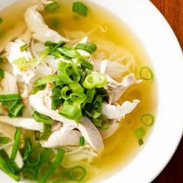 Chicken with Rice Noodle Soup - Hu Tieu Ga.