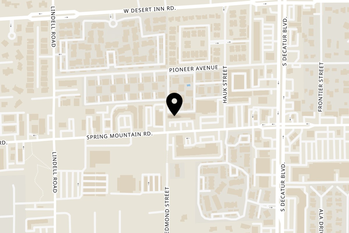 Map showing the location of Pho Thanh on 5150 Spring Mountain Rd in Las Vegas